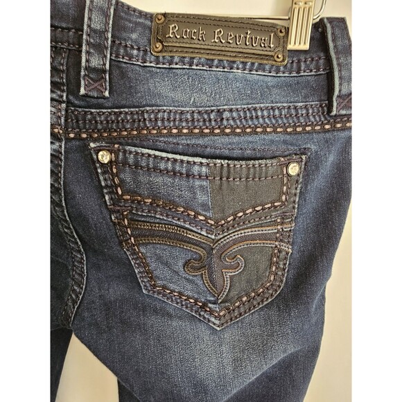 Rock Revival Jeans Women's Blue Denim Zea Skinny Size 29 - Picture 5 of 11